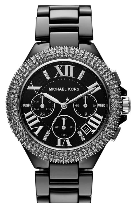 michael kors black camille watch